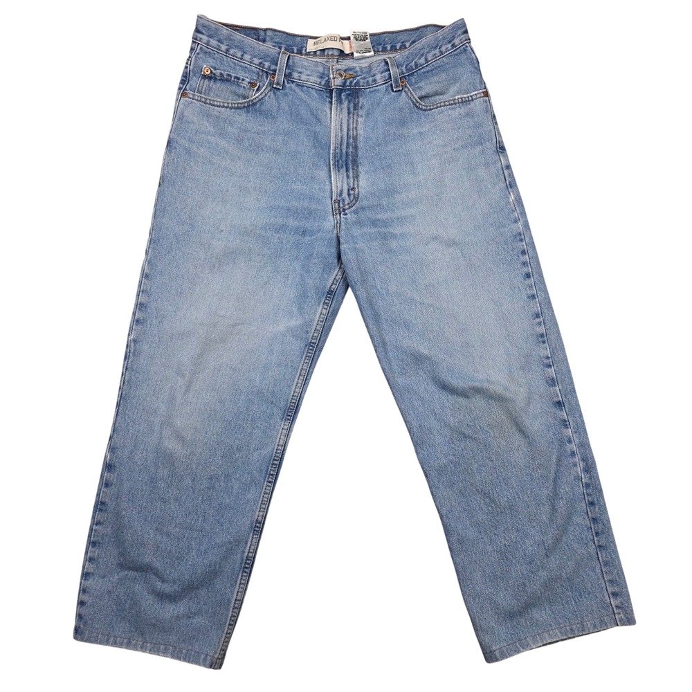 VTG Y2K Levi's‎ 550 Relaxed Fit Mens Jeans 36x29*HEMMED Light Wash Denim Baggy